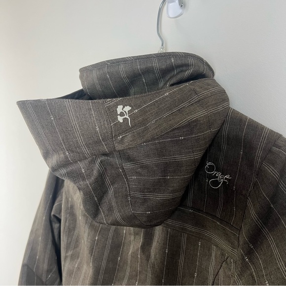 Orage Women’s Ski Jacket Alaskan Pinstripe Brown Snowboarding Winter Coat Medium - Picture 9 of 16